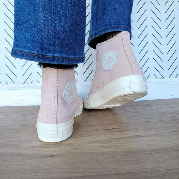 ❤️Converse Chuck 70 Hi Suede Pebble Pink Size 8.5 Women's Shoes Sneakers A07901C